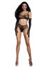Lace Bralette Set With Gloves