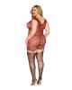 Garter Slip Dmnd - One Size Queen - Red