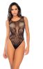 Snake Fishnet Rhinestone Bodysuit Os
