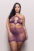 Focus on Me Cut-Out Halter Dress - Queen - Purple Wisteria
