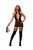Fetish Garter Slip and Flogger Dmnd One Size