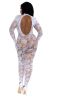 Gloved Bodystocking Dmnd - Qs - White