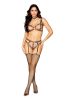 Leopard Set Bralette and Garter With G String and Choker  One Size  Leopard