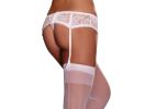 Lace Garterbelt  One Size  White