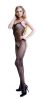 Blancho SE-115 Sexy Black Sheer Mesh Cami Body Stocking With Round Eye Mesh Side Detail - Black - Medium