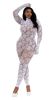 Gloved Bodystocking Dmnd - Qs - White