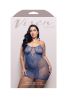 When Stars Align Rhinestone Halter Dress - Queen - Blue