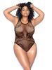 Snake Fishnet Rhinestone Bodysuit