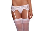 Lace Garterbelt  One Size  White