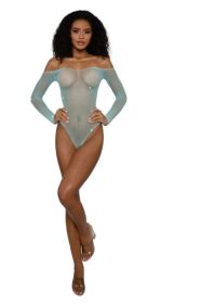 Rhinestone Off Shoulder Bodystocking Os (Option: Agate)