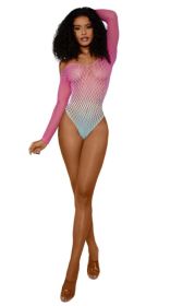 Ombre Net Bodystocking Os (Option: Tropical Sky)