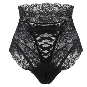 Sexy Panties Women High Waist Lace Thongs Underwear (size: S)