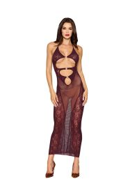 Bodystocking Gown and Shrug Dmnd One Size (Option: Cherry Lacquer)