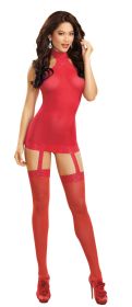 Sheer Garter Dress One Size (Option: Red)