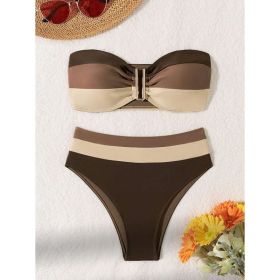 Women's Two-piece Casual Swimsuit P265-09 (Option: Design and color-XL)