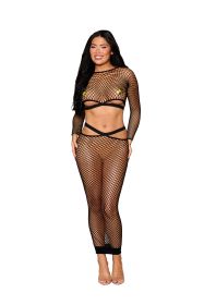 Bralette and Maxi Skirt Dmnd One Size (Option: BLACK)
