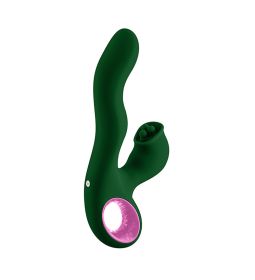Pallina Triple Action Rabbit Vibrator (Option: Green)